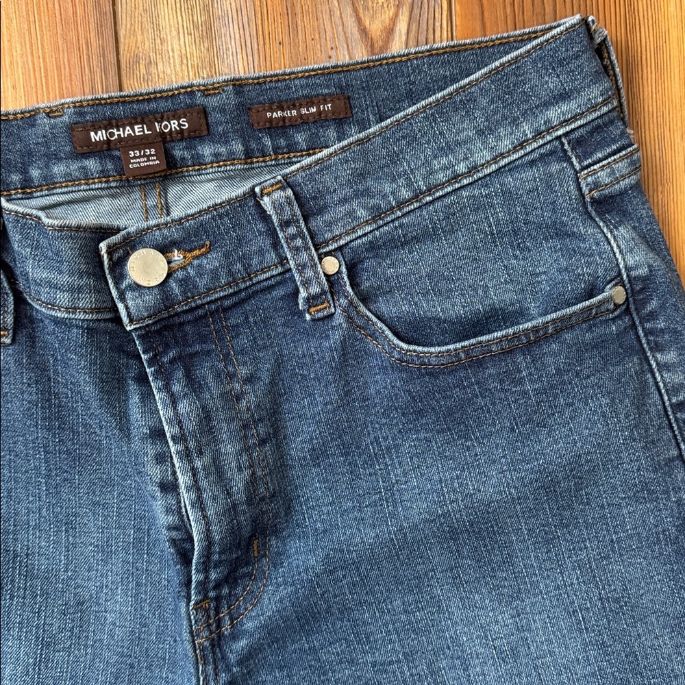 Michael Kors Parker Slim Fit Jeans 33x32 Medium Dark Wash Men’s